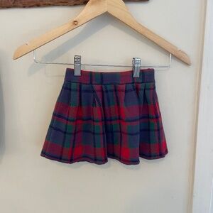 Toddler plaid pleated skirt